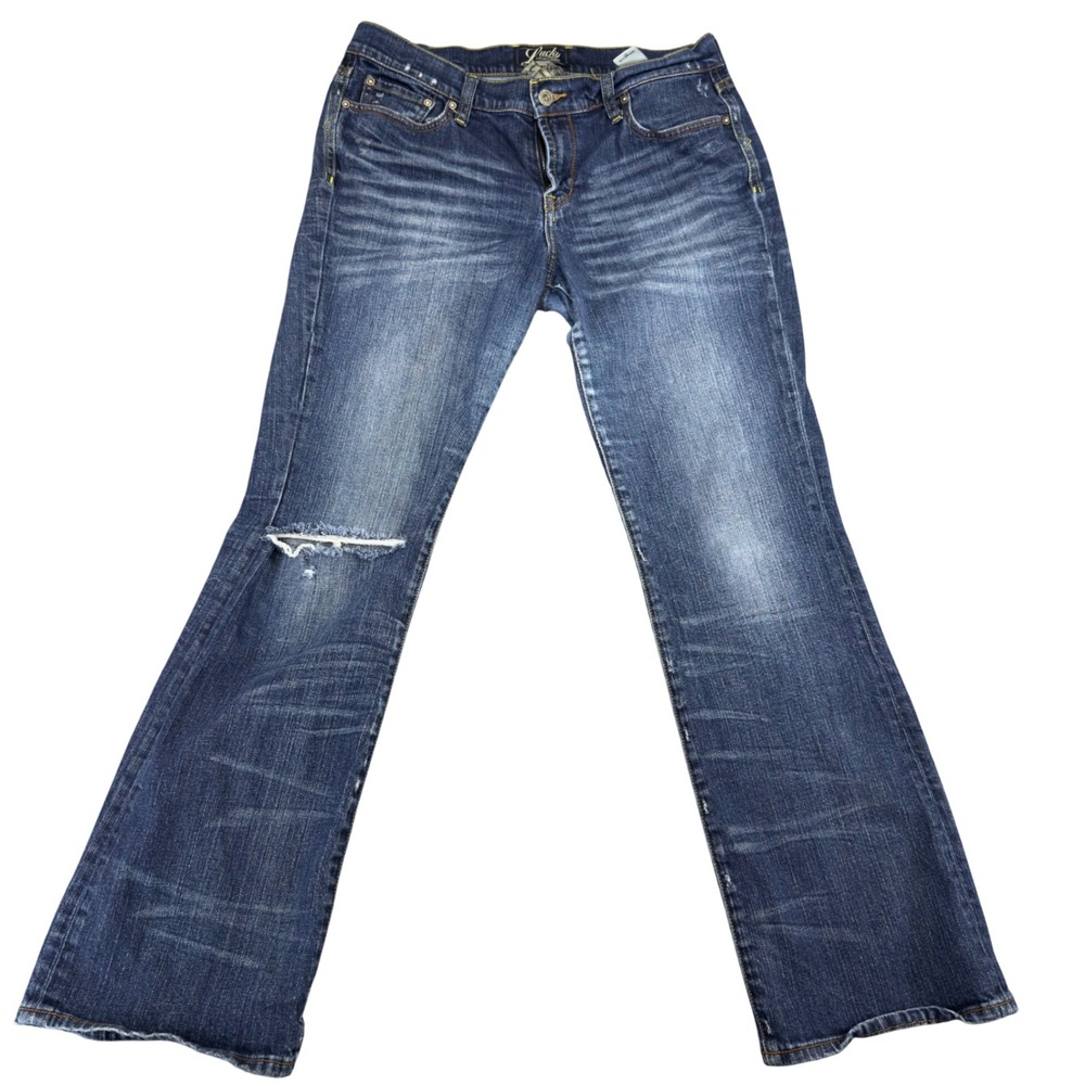 Lucky Brand Sister Sweet N Low Bootcut Jeans Distressed Blue Size 12/31